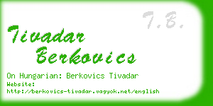 tivadar berkovics business card